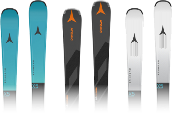 Economy-Ski, drei Modelle nebeneinander